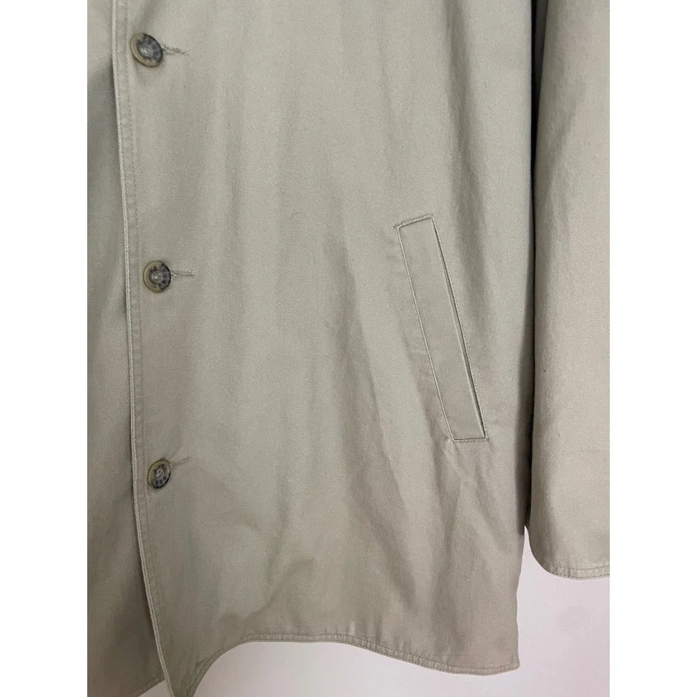 Lee Authentic Apparel Men 2XL Tan Barn‎ Coat Brown Leather Collar Chore Jacket